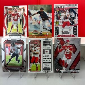 Patrick Mahomes II w/ his dad Patrick Mahomes Sr. lot of 6
